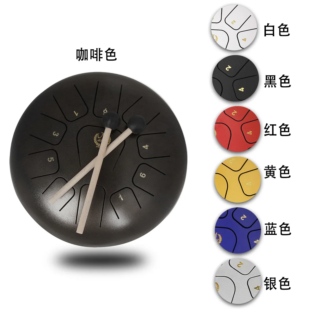 12 inch 11 tone ethereal steel tongue drum worry-free hand disc drum forget worry percussion instrument