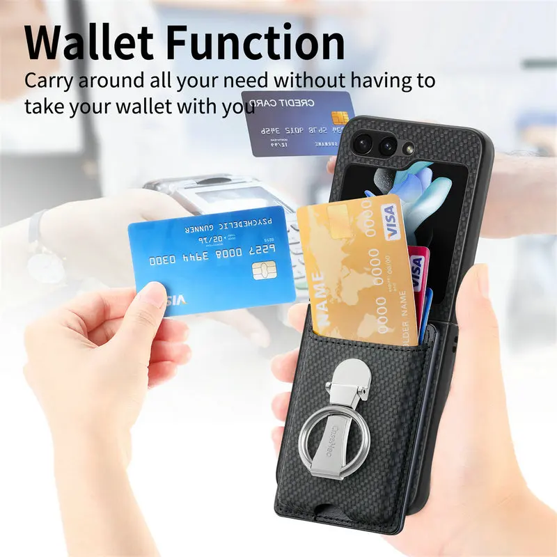 Z Fold 6 Fold5 5G Leather Card Back Panel for Samsung Galaxy Z Fold 6 Case Magnet Card Holder Wallet Funda ZFold6 Z Fold5 Fold6