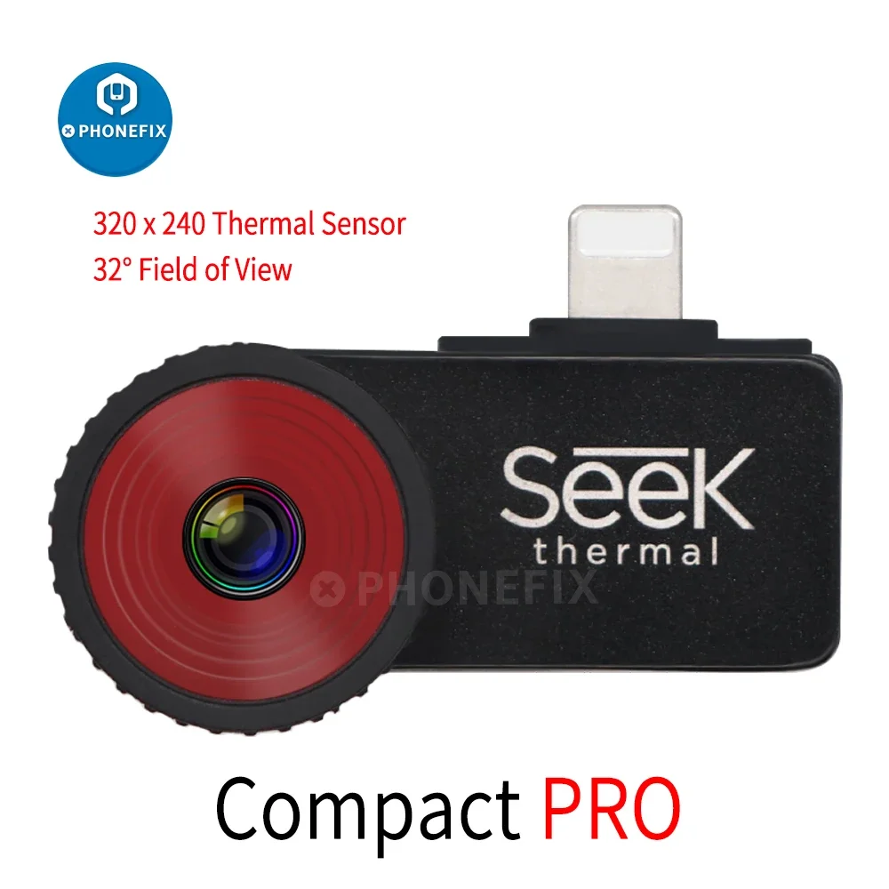 Imagem -02 - Seek Thermal Compact Pro Câmera de Imagem Térmica de Alta Resolução para Ios Tipo-c Usb-c Plug Phone Pcb Ferramenta de Diagnóstico de Falhas