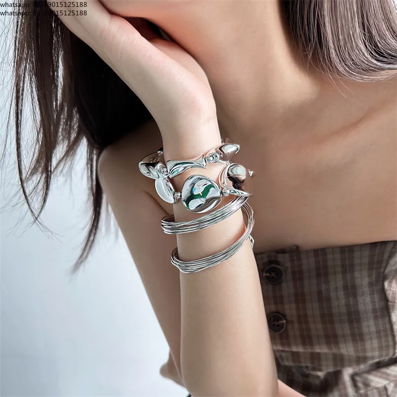 Multi-layer stacked winding bracelets women's niche fashion light luxury trend ins cold wind jewelry accessories