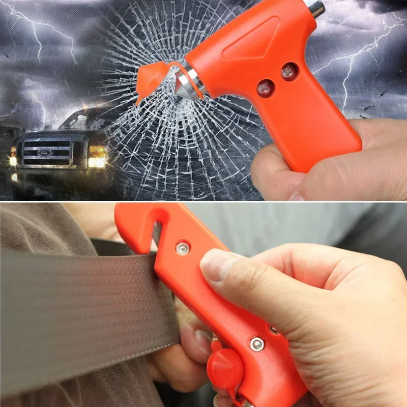 Portable Multi-function Two-in-one Car Safety Hammer Car Emergency Rescue Escape Tool Window Glass Breaker Seat Belt Cutter