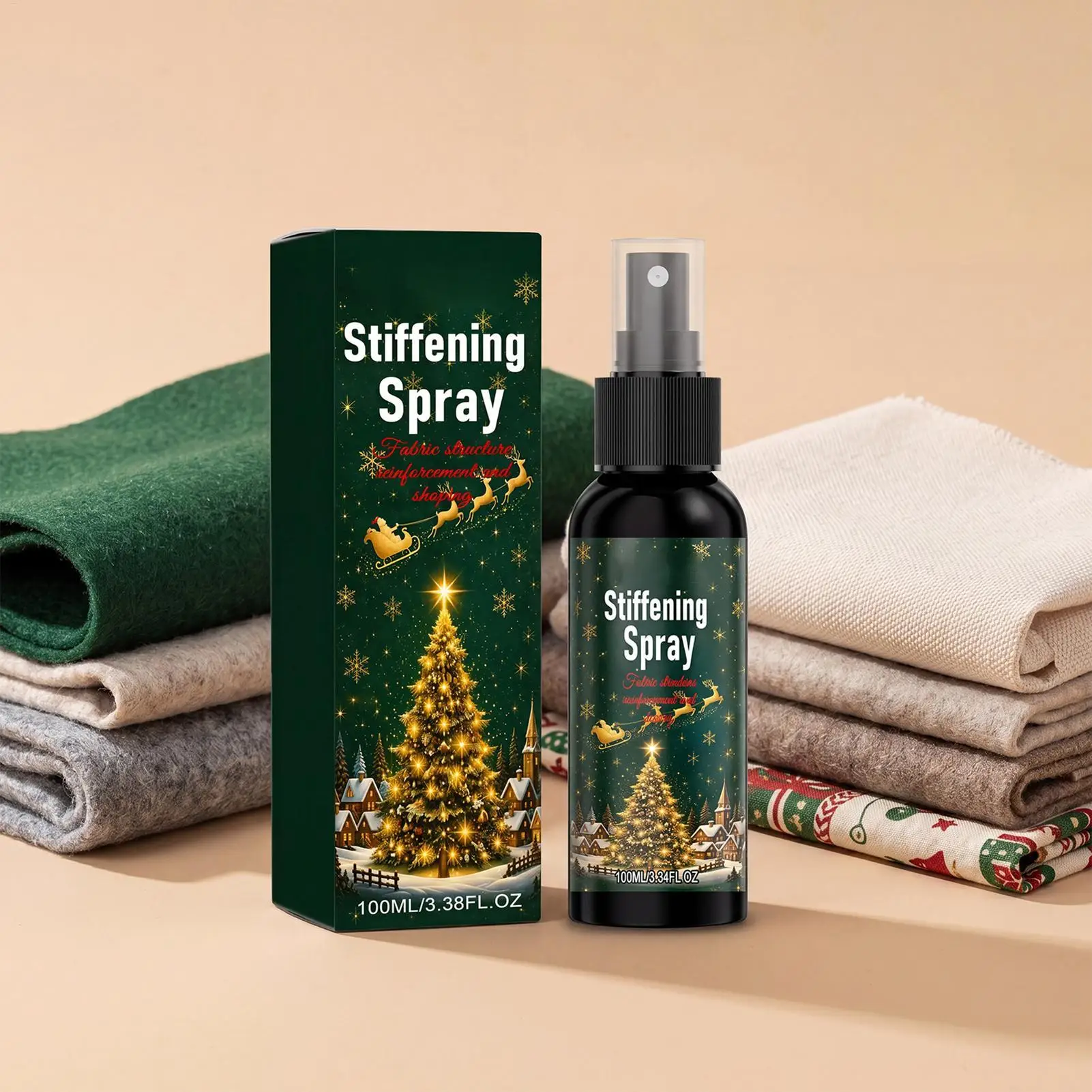 Spray Starch for Stiffening Fabric Fast Drying Stable Portable Starch Ironing Stiffener Spray for Stiffening Draping Shaping