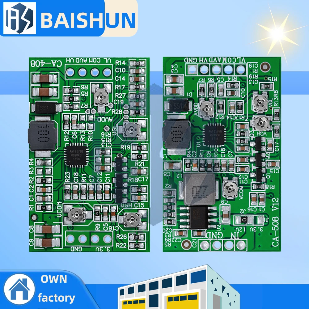 3.3V 12v  CA-508 CA-408 4 Channel Adjustable Booster Board Module LCD Screen TCON Board TFT Backlight Driver Step Up TCON Board