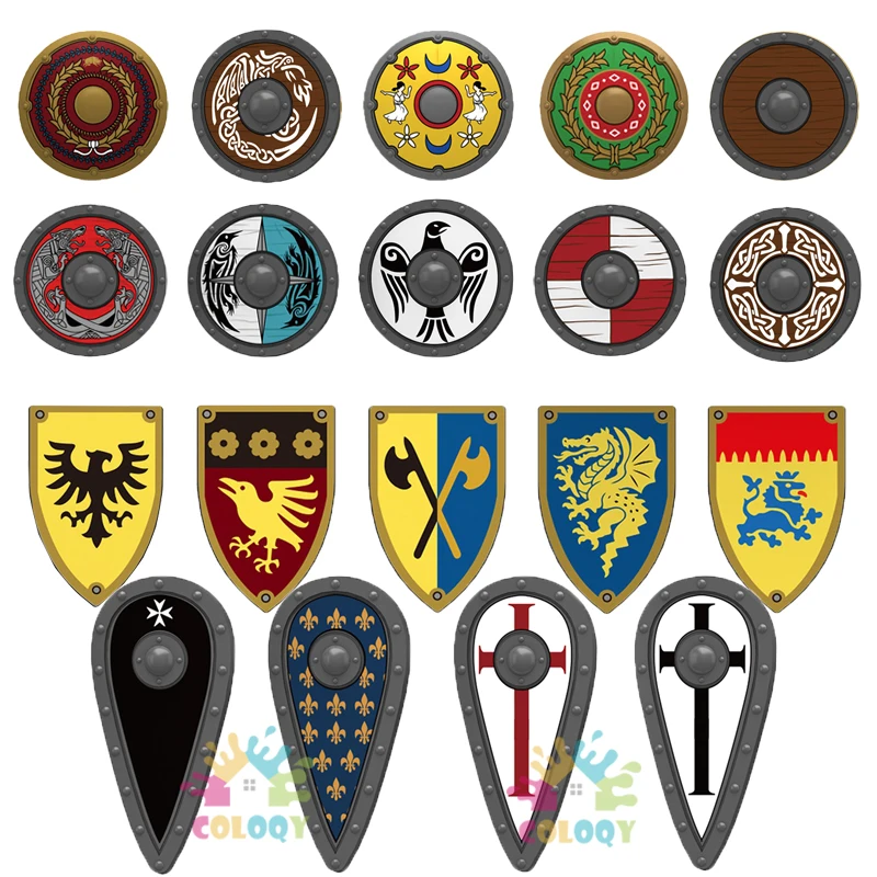 

Kids Toys 10pcs/lot Roman Soldiers Shield Building Blocks Suit For Mini Action Figures Toys For Kids Christmas Gifts