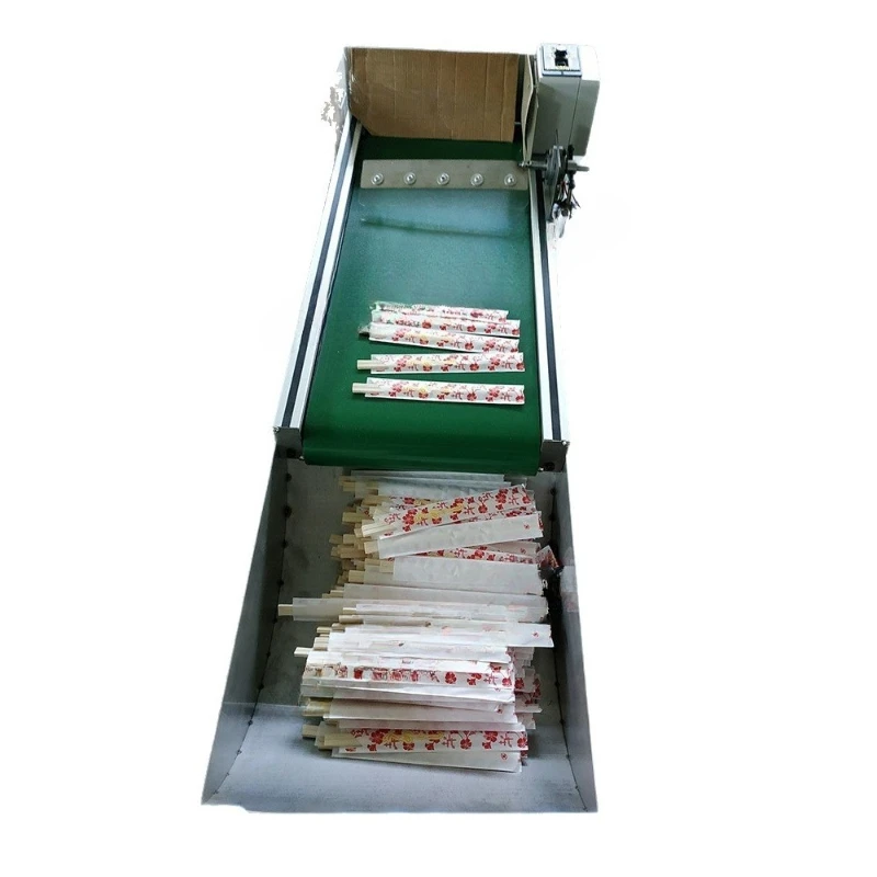 Automatic chopstick bag insertion machine, horizontal bamboo chopsticks and wooden chopsticks packaging machine, frequency conve