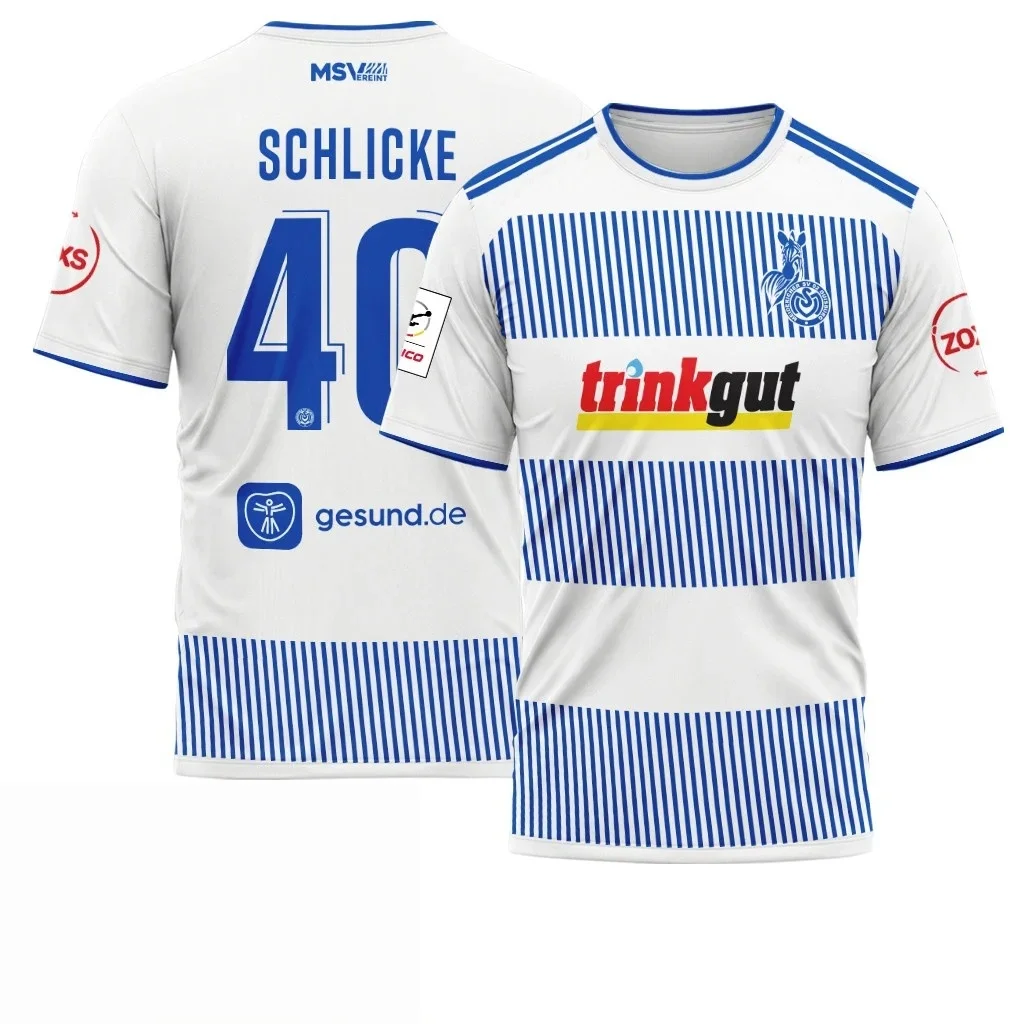 26-27 Neues MSV Duisburg Herren-Fußballtrikot, 3D-Druck, Y2K, schnelltrocknendes Freizeit-T-Shirt, geeignet als Trainingsbekleidung, passend für die ganze Familie – Detail 15