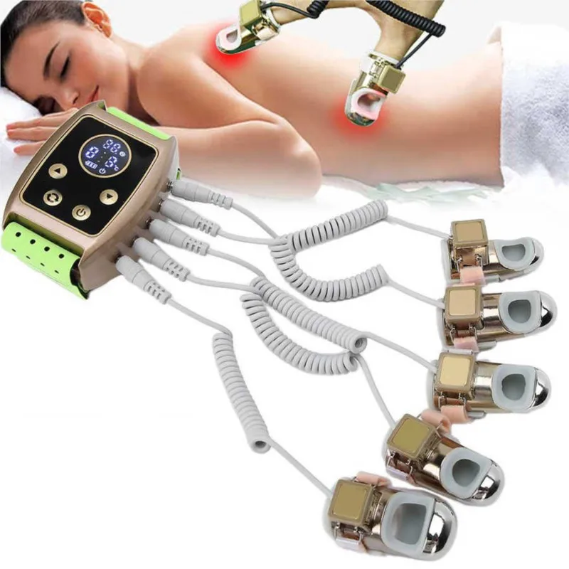 الكهربائية الحيوية RF التدفئة خطوط الطول آلة تدليك EMS الجسم كشط العلاج آلة مدلك الاسترخاء الجسم الجمال أداة