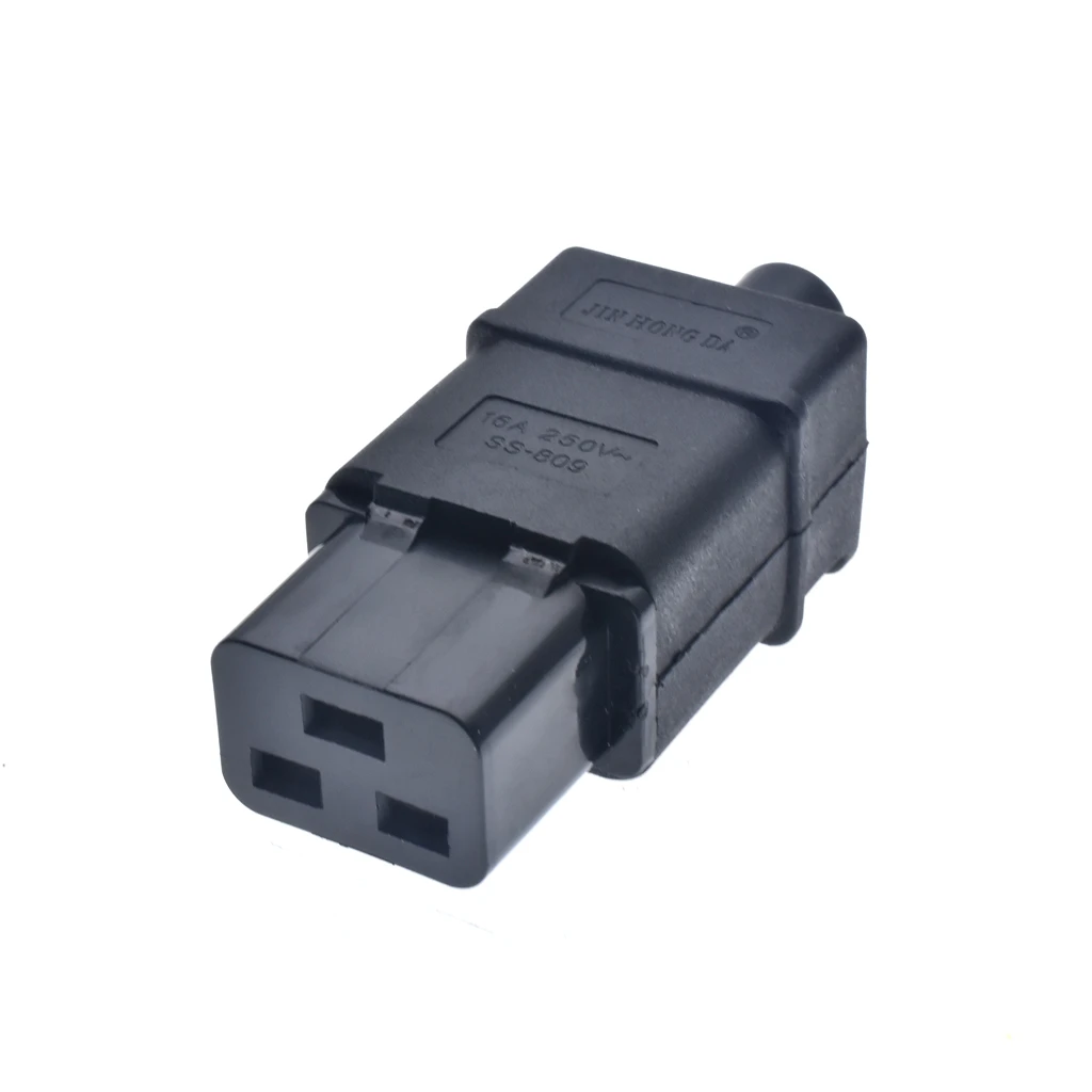 Supply Black IEC320-C19/C20 assembled plug PDU chassis dedicated male female wiring plug 16A free welding plug socket convertor