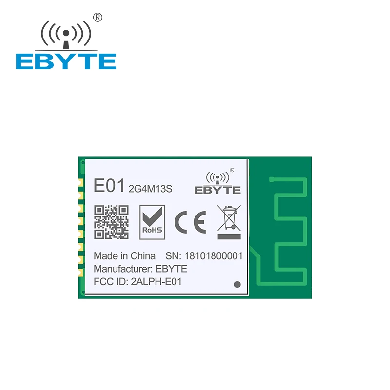 Nrf24l01p chips 2.4g módulo sem fio ebyte E01-2G4M13SIOT componentes eletrônicos sem fio transmissor receptor