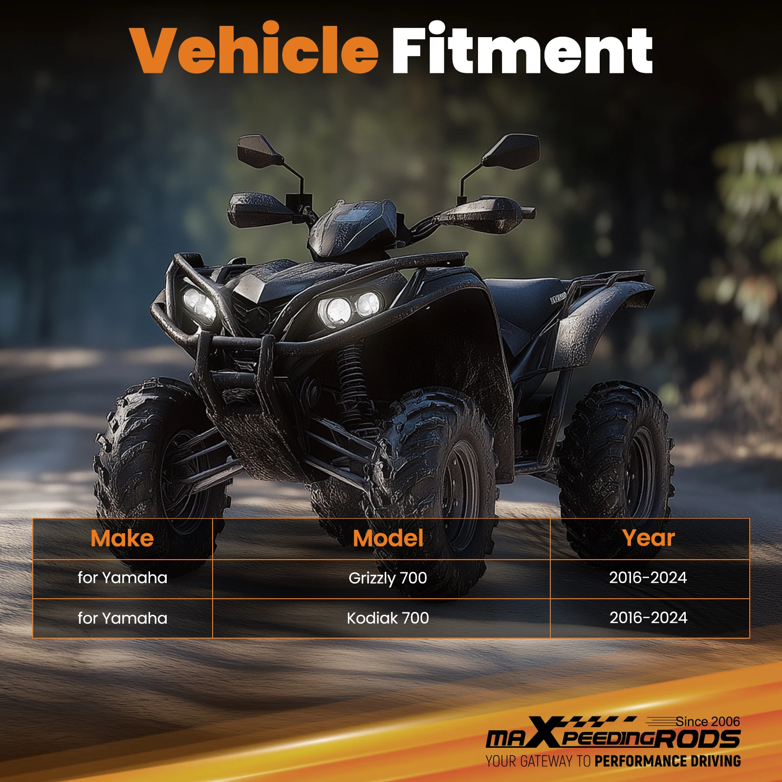 スチール製の取り付けブラケット,耐衝撃性,ヤマハ,コディアック,700, 2016-2024