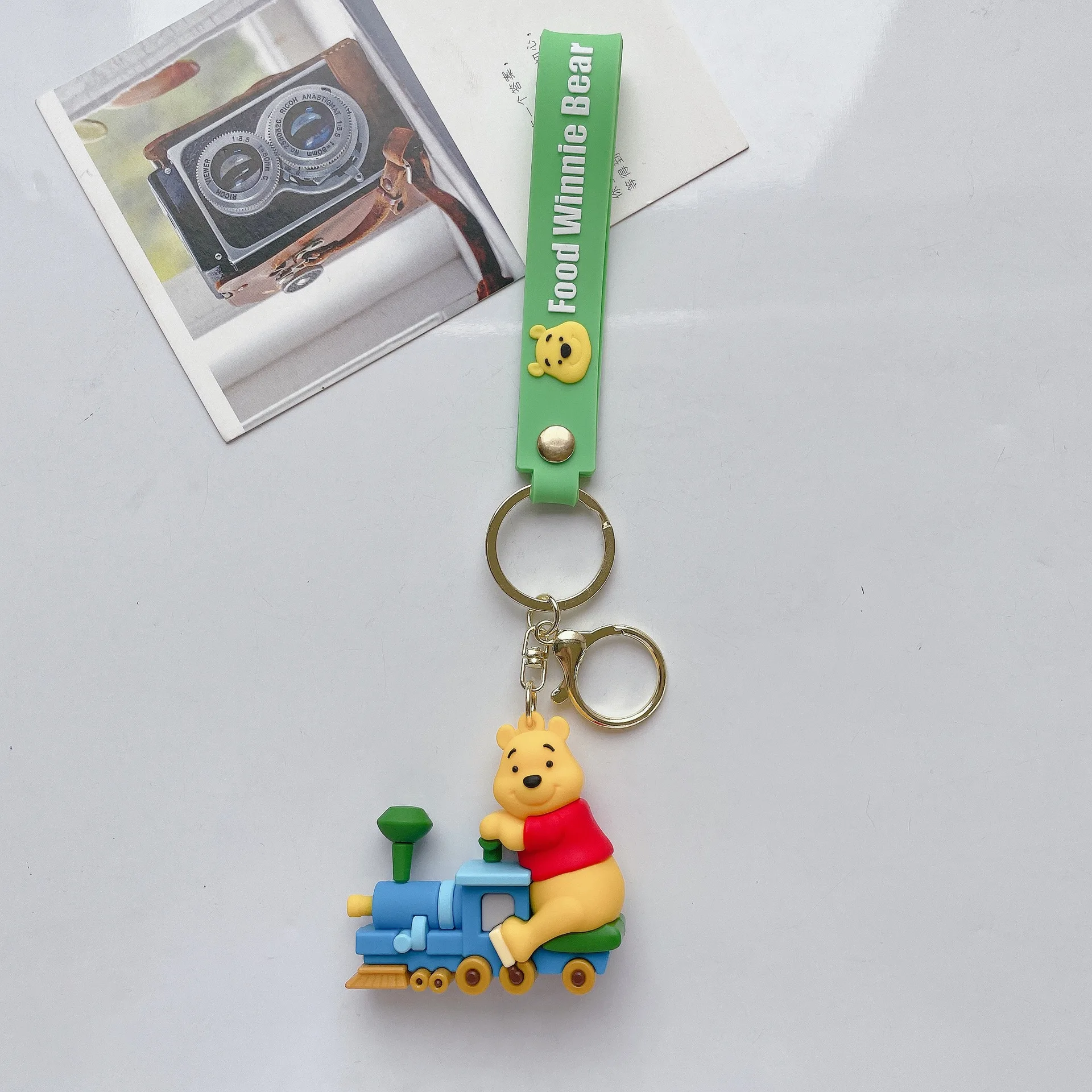 Cute Cartoon Disney Pooh Bear Keychain Car Doll Bag Pendant Keyring Gift for Kids Friends Accessories Wholesale