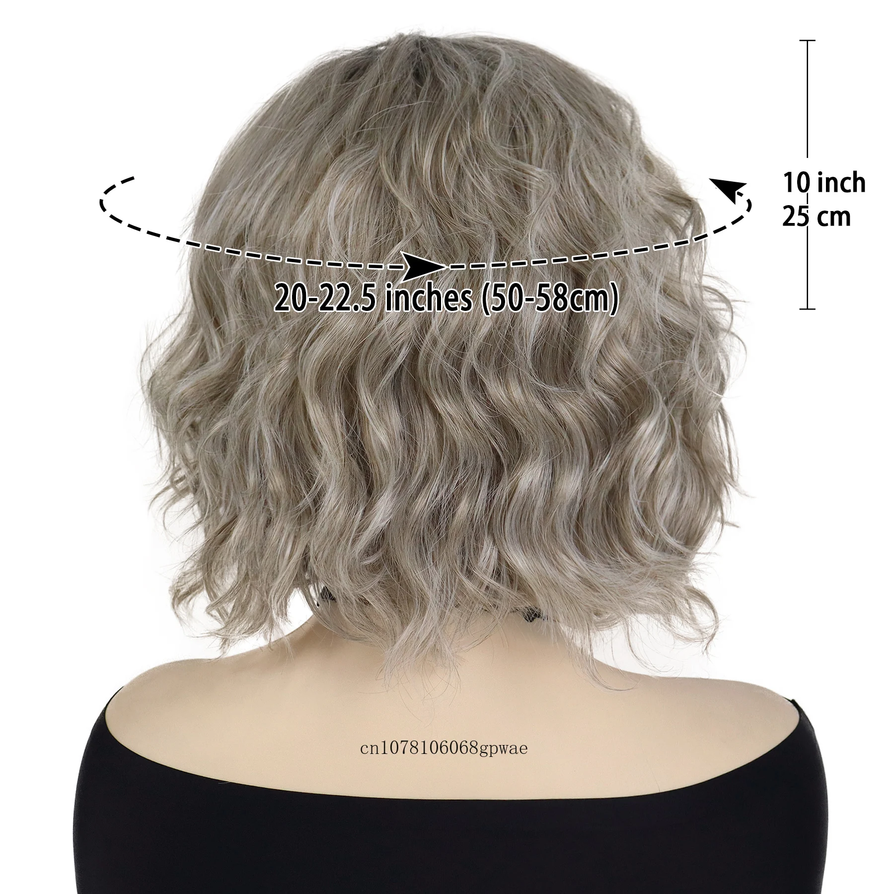 Ombre Silver Grey Wig Synthetic Short Curly Wigs for Women Natural Bob Hairstyle Daily Costume Cospaly Mommy Wig Heat Resistant