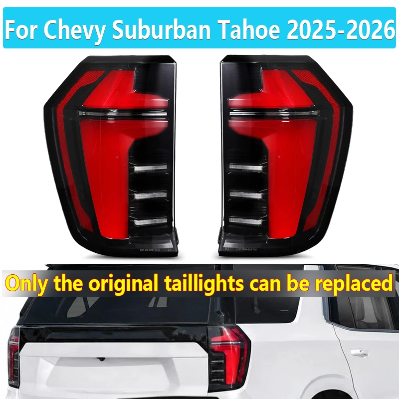 LED Tail Light For Chevy Suburban Tahoe 2025-2026 Car High-End Rear Brake Signal Light Taillight Assembly 85873623 85873622