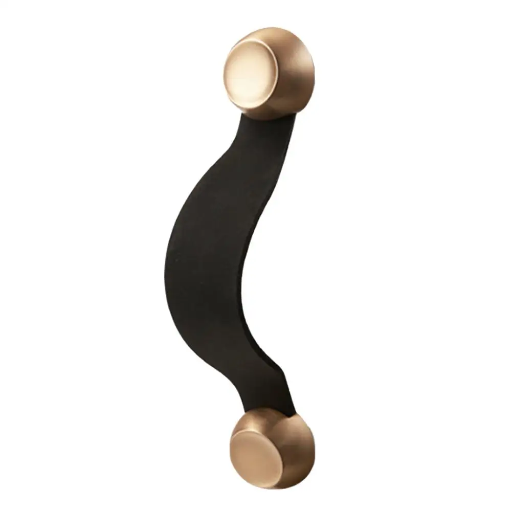 Black Leather Cabinet Handles Safe Leather Handles Child-safe Alternative Classic Elegant Style Easy DIY Upgrade