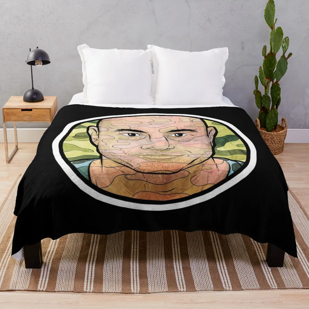 Camo Joe Rogan Throw Blanket Bed Warm wednesday Blankets