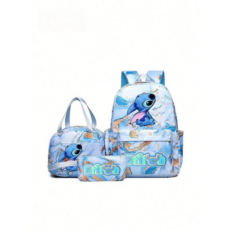 

Miniso 3D Printing Stitch Pencil Bag Backpack Shoulder Bag, Stitch Starry Sky Animation Peripheral Children's Bag .
