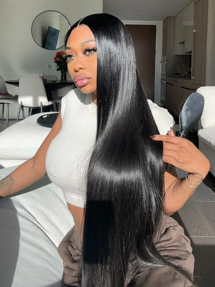 

30 Inch Straight Lace Front Wigs Human Hair HD Transparent Lace Front Wigs for Women Pre Plucked 200 Density Frontal Wigs Human