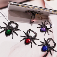Universal Luxury Diamond Metal Spider Mobile Phone Finger Ring Holder 360 Rotate Stand for IPhone Sumsang Huawei Xiaomi