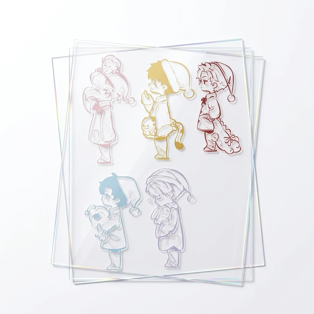 Love And Deepspace Outline Transfer Sticker 2 Sheets Xavier Zayne Rafayel Line Art Decal Waterproof Chibi Laptop Display