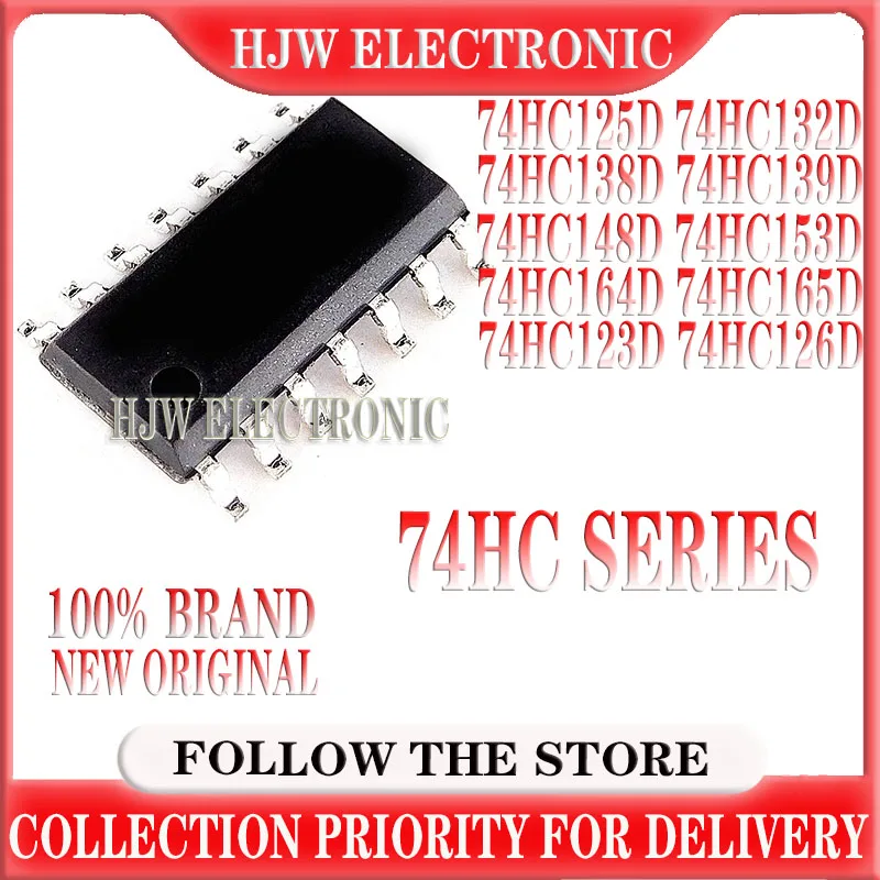 

10PCS 74HC125D SN74HC125DR SOP-14 74HC132D 74HC138D 74HC139D 74HC148D 74HC153D 74HC164D 74HC165D 74HC164 74HC123D 74HC126D