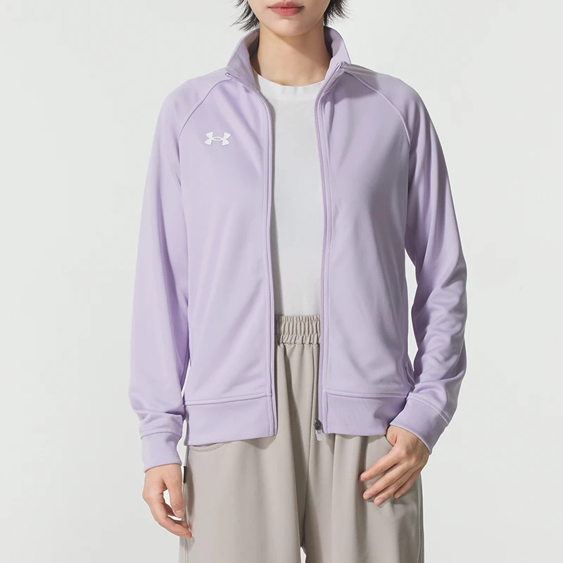 

Женская куртка Under Armour, модная, спортивная, повседневная, удобная, трикотажная, с воротником-стойкой, 25600406-566