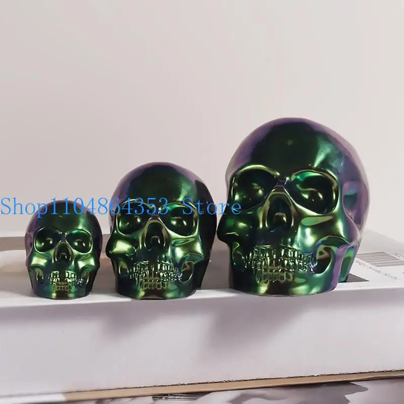 DIY Skull Crystal Epoxy Resin Mold Keychain Phone Pendant Silicone Mould Handmade Making Home Desktop Decoration