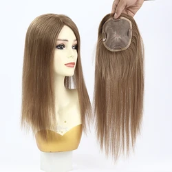 Quality Top Selling 100% Handmade Human Hair Wig Toupee For Women Toupee With Clips In 5x5 Inch Light Color #6 In Stock