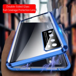 360 금속 마그네틱 케이스, 양면 유리 렌즈 보호대, OPPO Reno 5 6 7 SE 8 10 11 12 Pro Plus 5G, Reno 7Z 7SE 8T 용