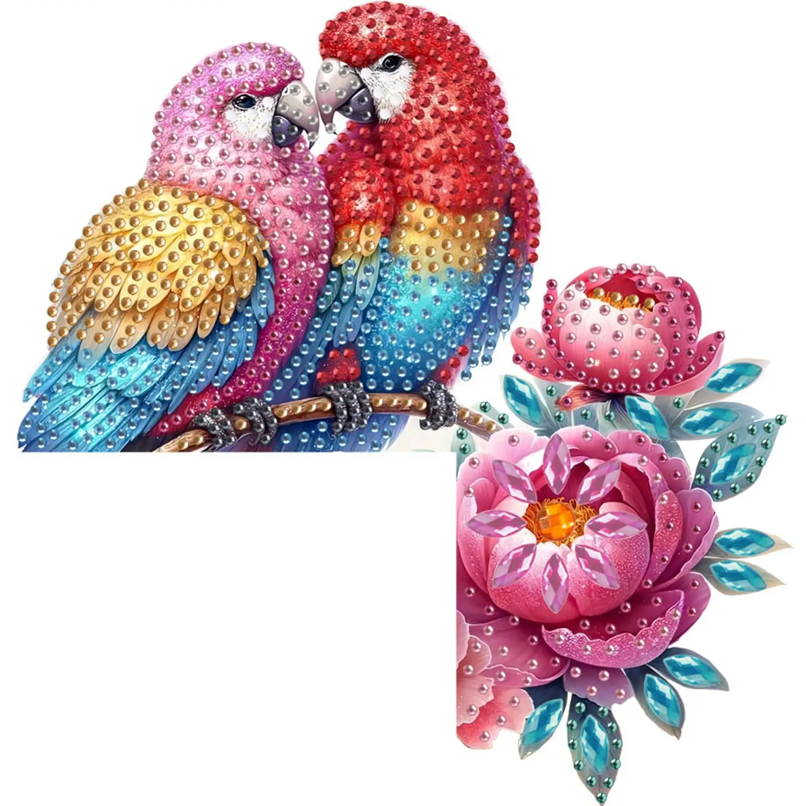 

Flower Parrot 2D Flat Diamond Painting Door Corner Sign DIY Door Frame Decor