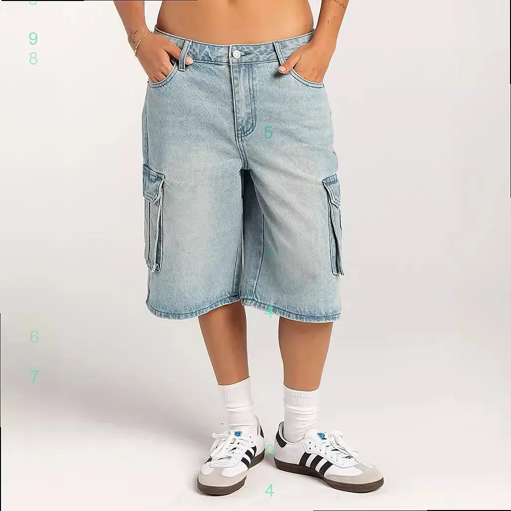 Summer Denim Overall Shorts Casual Washed Jumpsuit Pants Playsuit