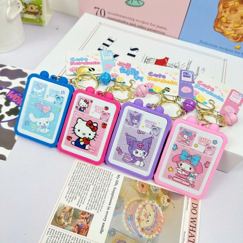 

Japanese Sanrio Kawaii Puzzle Series Keychain Cartoon Cinnamoroll Backpack Pendant Children's Puzzle Toy Birthday Gift