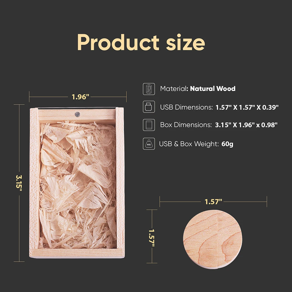 محركات أقراص فلاش USB من خشب الجوز بسعة 128 جيجابايت وشعار مخصص مجاني Memory Stick 64 جيجابايت محرك القلم المستدير 32 جيجابايت قرص U مخصص للاستوديو الإبداعي 16 جيجابايت