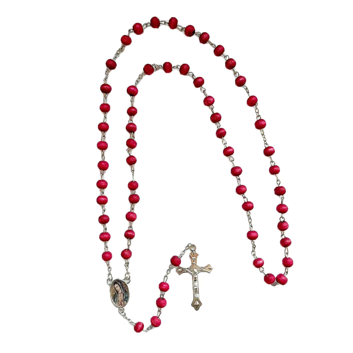 Our Lady of Guadalupe Rose Petal Scented Rosary - 12 Pcs Recurdos De Bautizo Rosario