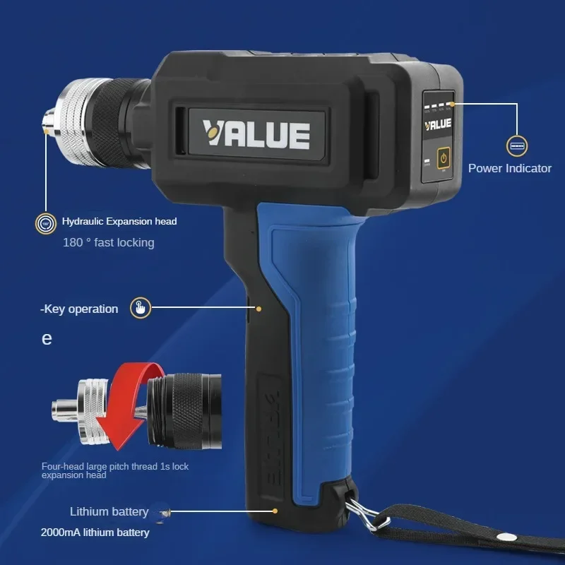 電気パイプエキスパンダー,vee-2ベルマウス,エアコン,フレア,銅,リチウム