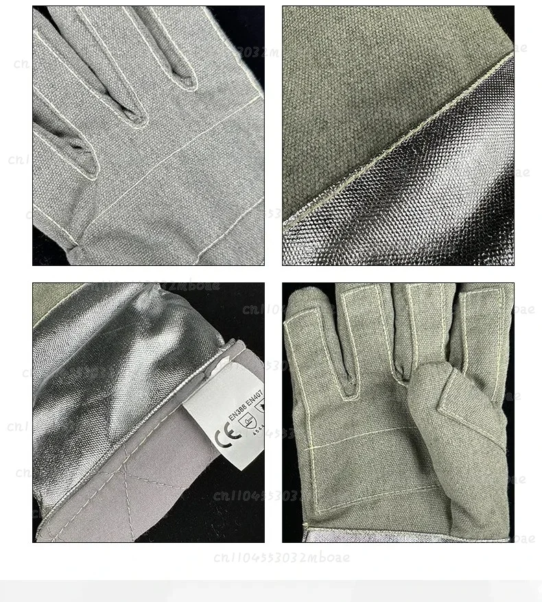 1000 Degree Anti-Scalding Thermal Gloves with High-Temperature Resistance for Baking Oven Industrial Fire Prevention