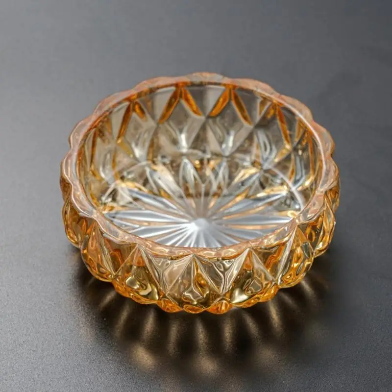 Q1FB Glasbecher für Nagel Irisierende Glasschale Acryl -Nagelbecher Acrylpulver Flüssigkeit