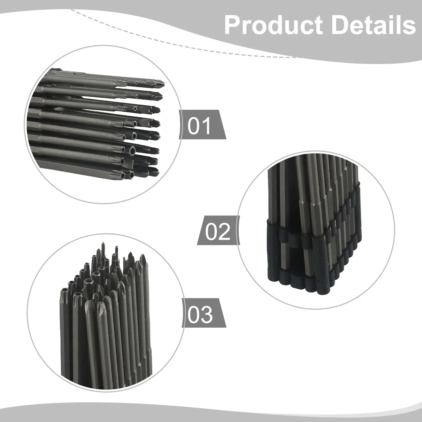 32pcs Screwdriver Bit Set 150mm Long Torx Tamper Proof Spanner Screwdriver Drill Bit PH1 PH2 PZ1 PZ2 Free Shiping