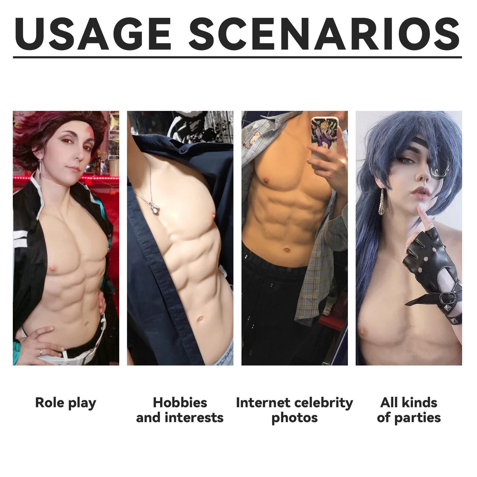 

CYOMI Realistic Silicone Muscle Suit Male Chest Vest Bodysuit Macho Strong Figure Belly Men Sexy Costume Cosplay Crossdressing