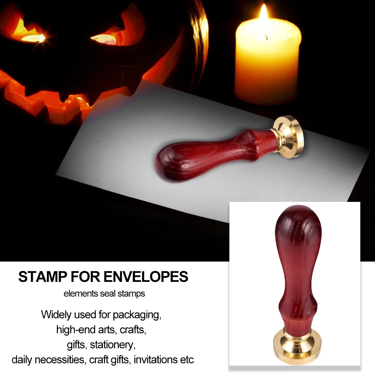

Skull Decoration Envelope Seal Stamp Personalized Halloween Wax Letter Kids Toy Craft Gift Stationery Creative
