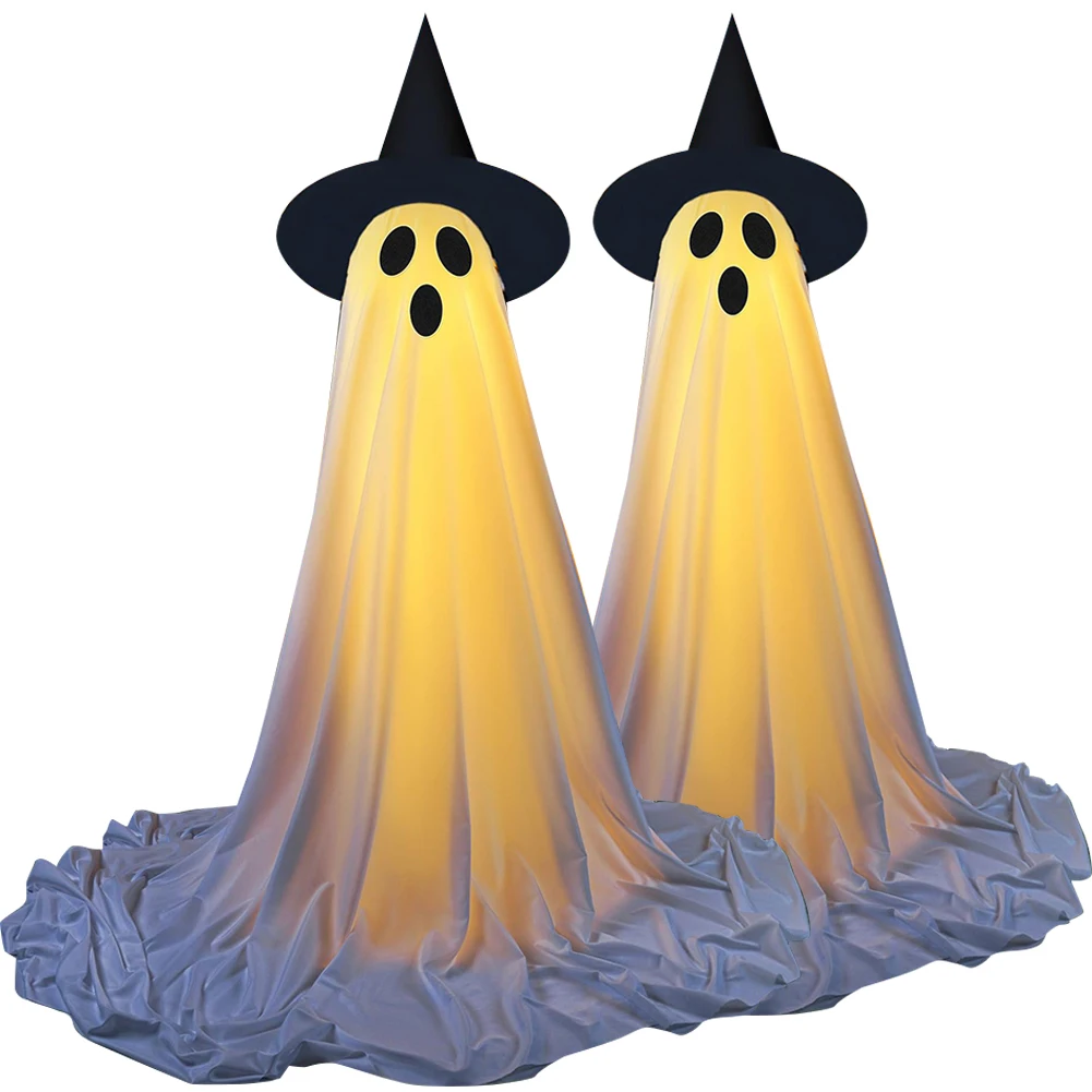 Lumières Fantômes Effrayantes pour Halloween, Décorations d'Extérieur, pour Porches, Cour, 1/2 Paquets