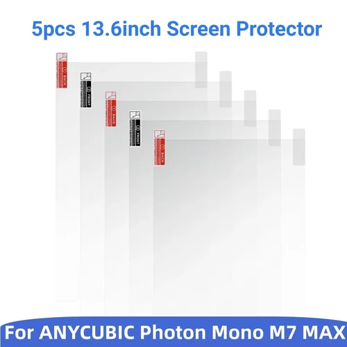 5 Unidades Película Protectora Antiarañazos para Anycubic Photon Mono M7 Max 13,6 Pulgadas - Accesorios de Impresoras 3D de Resina LCD