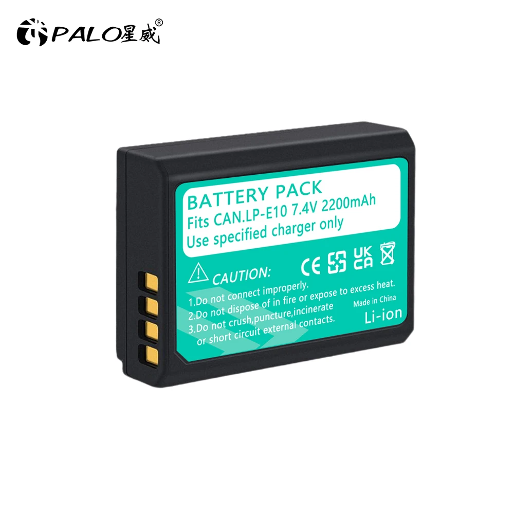 PALO 2200mAh LP-E10 LP E10 LPE10 Digital Camera Battery For Canon 1100D 1200D 1300D Rebel T3 T5 KISS X50 X70 Battery