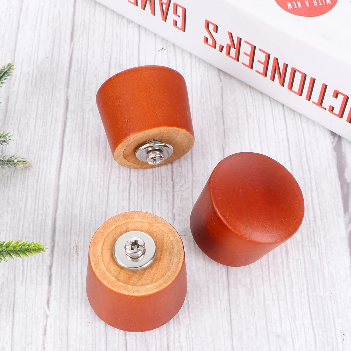 

3pcs Replacement Pot Lid Handle Wooden Style Heat Resistant Sturdy Cookware Handles Universal Fit for Pots Pans Soup