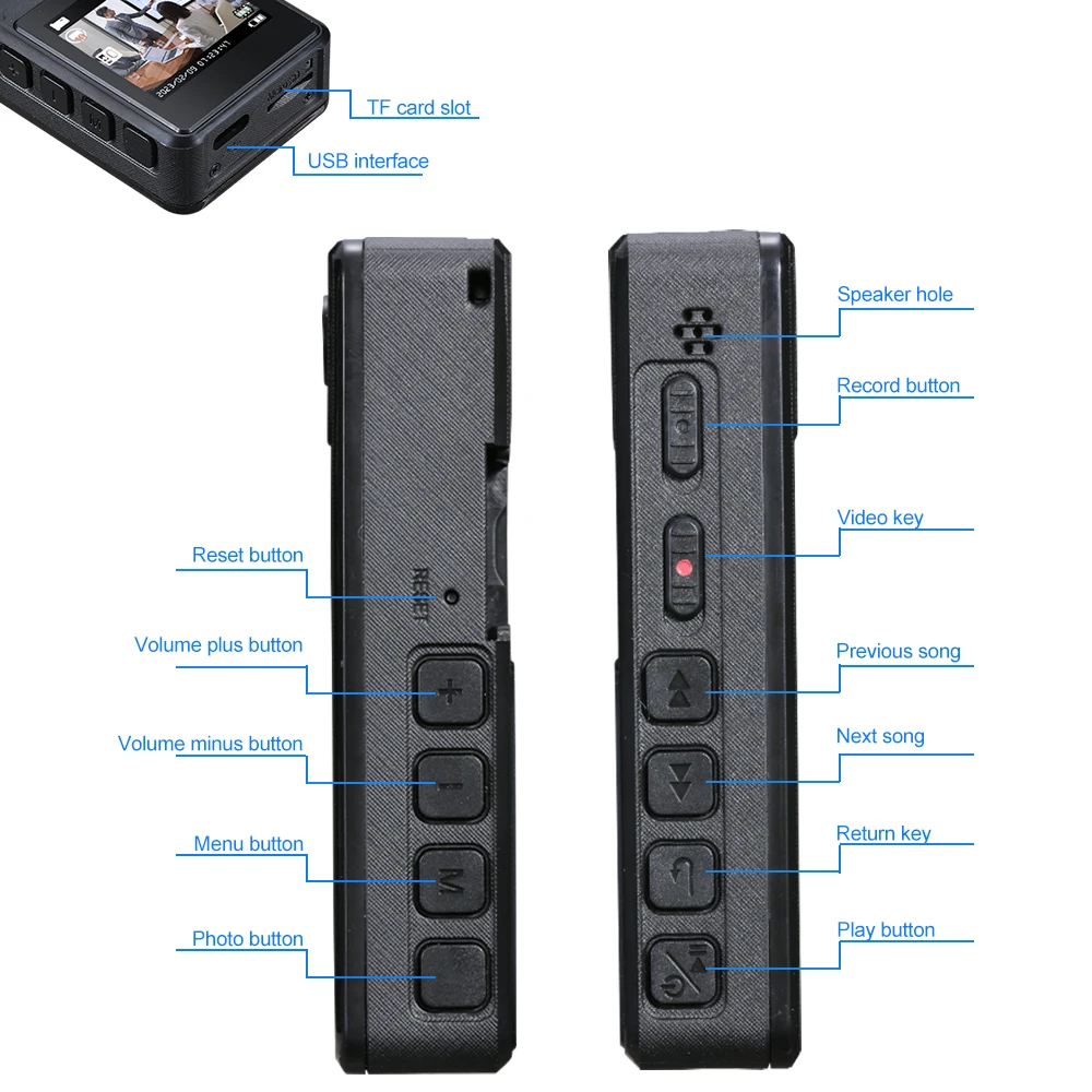 Tele a39 mini digital kamera 1080p hd bildschirm nachtsicht kleiner camcorder körper camam outdoor sport video recorder