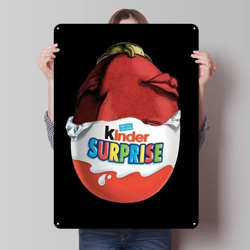 Berserk Kinder Surprise Tinplate Signs Funny Poster Pictures Wall Decoration Items Custom Metal Sign for Wall Art Decoration