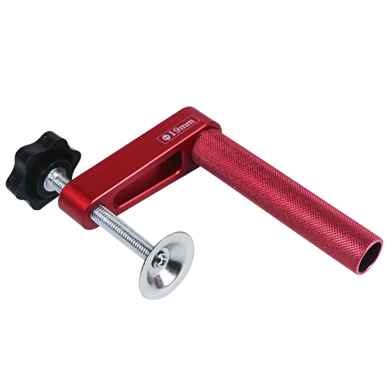 AA01-1Pc 19Mm Dog Hole Clamp Woodworking Benchtop Bench Dog Clamp Aluminum Alloy (3/4In And 0.79In) Fixed Clip