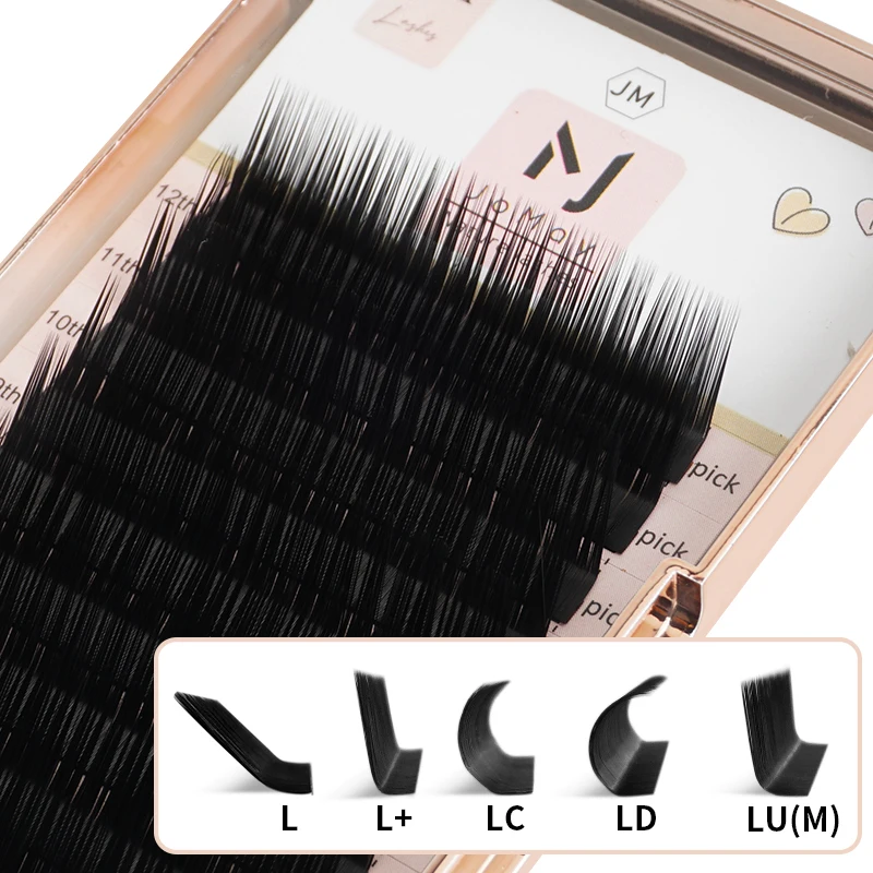 Jomay Mix 8~16mm Handmade Korean Pbt L/M Curl Eyelash Extension Natural Soft Faux Mink Lash Makeup Tools Beauty