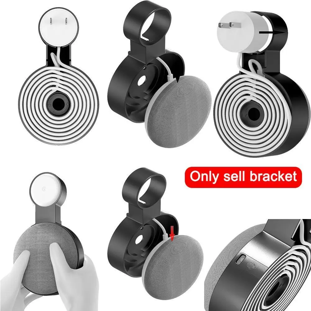 Socket Type Wall Mount Bracket Suitable for Google Home Mini (1st Gen)/Nest Mini (2nd Gen) Audio Wall Mount Storage Bracket