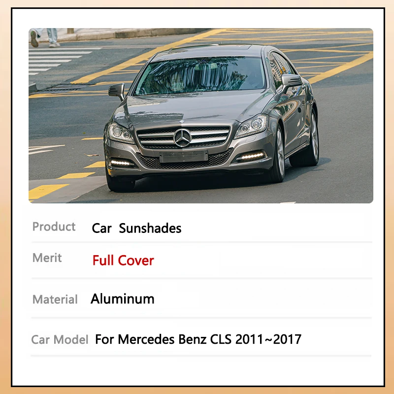 For Mercedes Benz CLS Class C218 MK2 2011~2017 2012 Full Cover Sunshades Car Sun Protection Windshields Side Windows Accessories