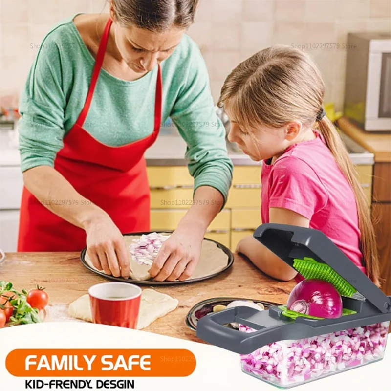 قطاعة الخضراوات Cocina متعددة الوظائف قطاعة الخضراوات المنزلية الجزرة البصل تقطيع جوليان أداة تقطيع الفاكهة